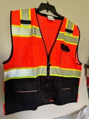 High-Visibility Safety Vest for Men - Orange